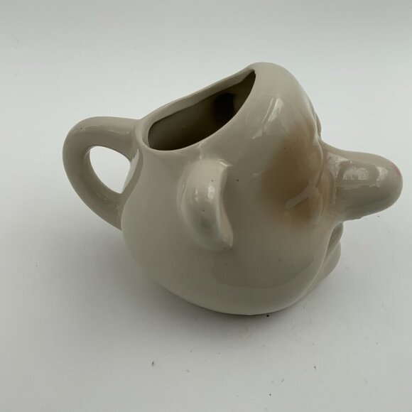 Vintage Egg Yolk Separator Man with Holes in Nose Ceramic - Picture 5 of 7